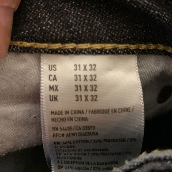 American Eagle Size 31/32 Original Straight extreme flex4 denim jeans - Picture 10 of 11